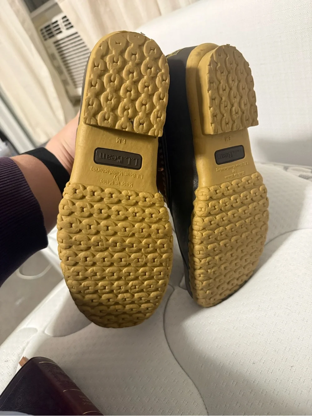 L.L. Bean Kids Tan and Black Bean Boots
